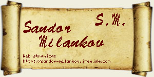 Šandor Milankov vizit kartica